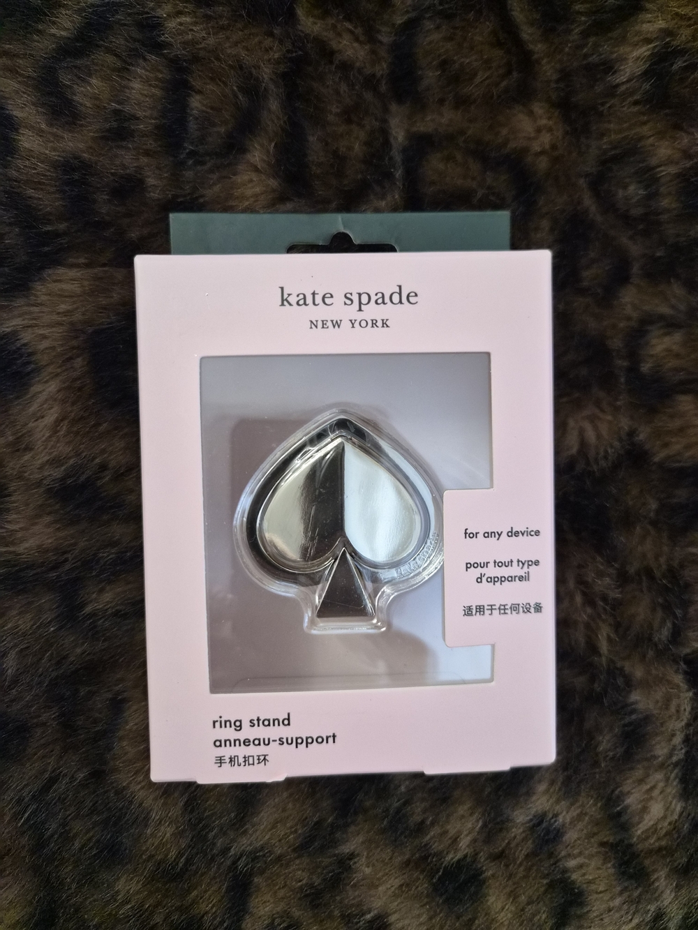 kate spade Silver Heart Spade Phone Ring Stand